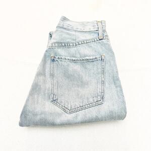 AGOLDE Riley Light Wash Button Fly Ankle Cropped Denim Jeans A056B-983 Size 24